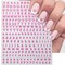 6 Sheets Holographic & Fluorescent Letter Nail Art Stickers, 3D English Alphabet Nail Decals, Glow-in-the-Dark Initial Nail Charms for DIY Acrylic & Gel Manicures